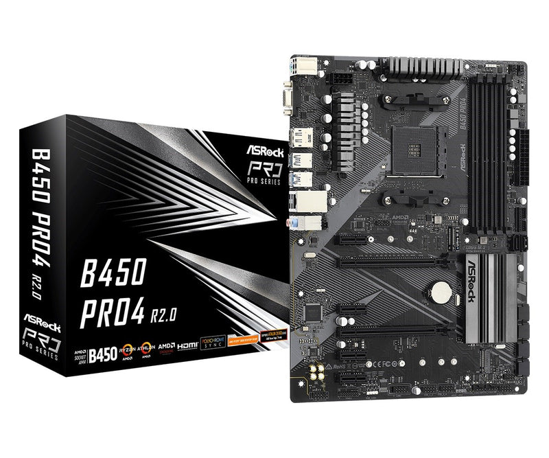 Asrock B450 Pro4 R2.0 Socket AM4 ATX AMD  B450