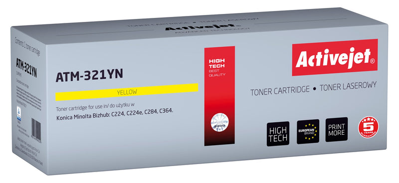 Activejet ATM-321YN Toner (ersetzt Konica Minolta TN321Y; Supreme; 25.000 Seiten; Gelb)
