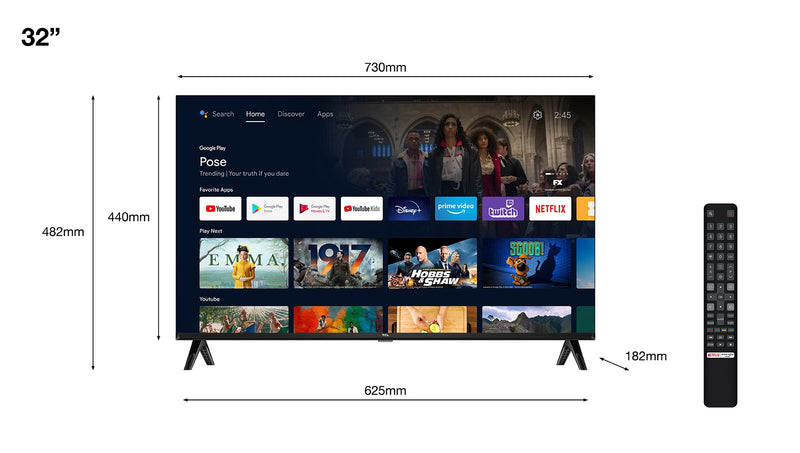 TCL S54 32S5400AF TV 81.3 cm (32") Full HD Smart TV Wi-Fi Silver