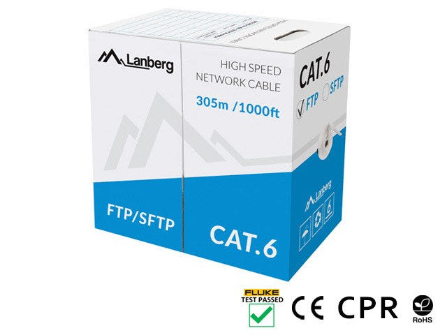 LANBERG CABLE FTP CAT.6 305M WIRE CU GRAY