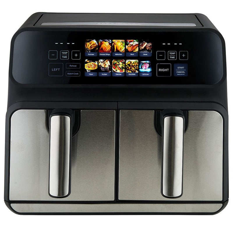 ProfiCook PC-FR 1287 H Double 8 L Friteuse à air chaud autonome 2200 W Noir, Acier inoxydable