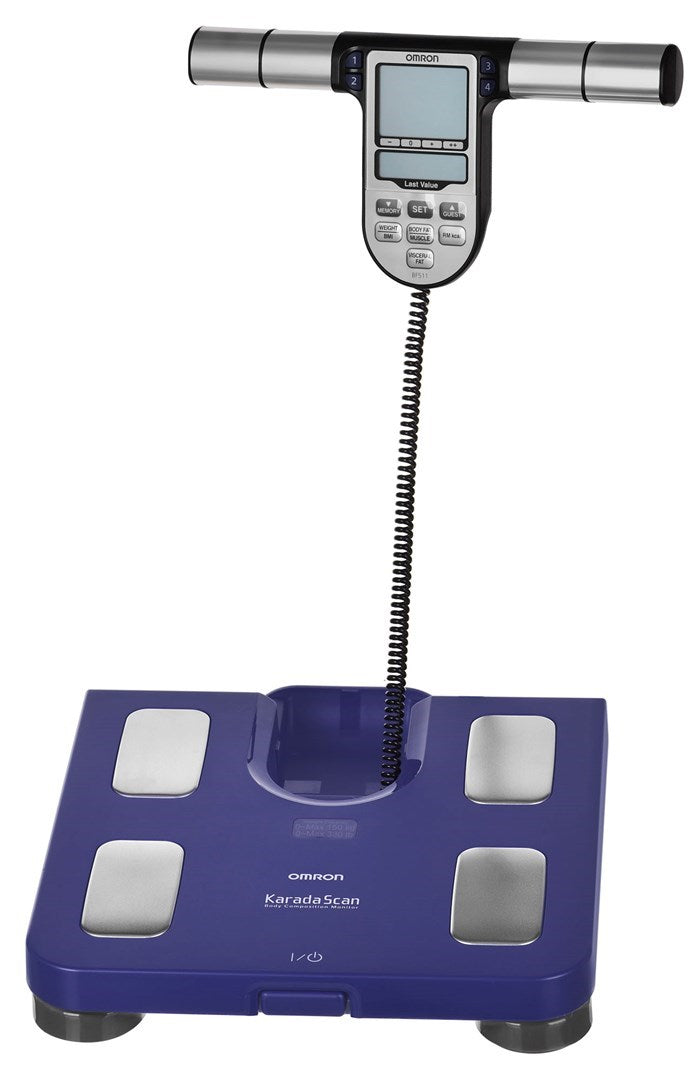 Omron BF511 Square Blue Electronic personal scale