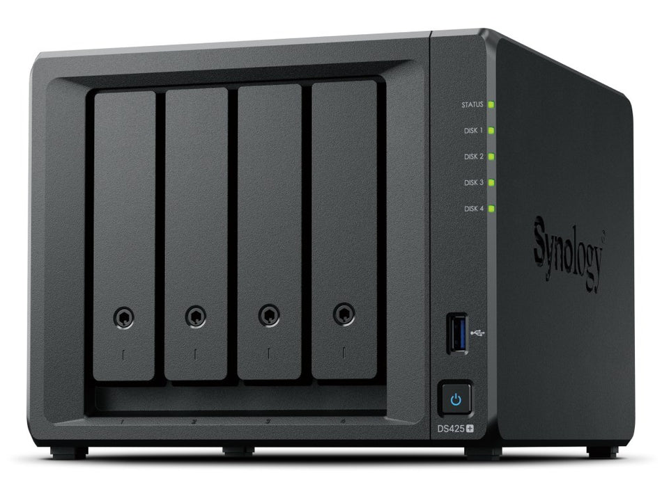 Synology DiskStation DS425+ NAS/storage server Intel® Celeron® J4125 2 GB DDR4 0 TB Black - only Synology HDD