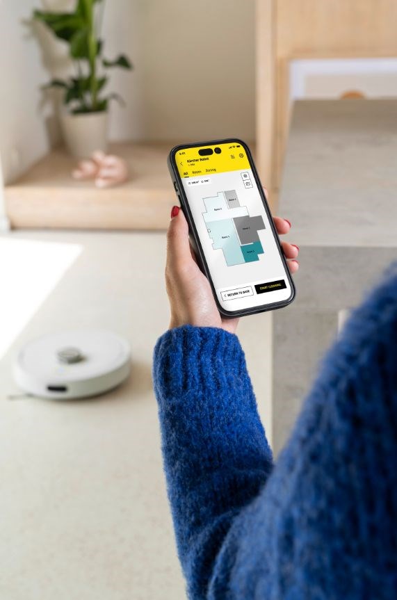 KARCHER RVC 3 Comfort white floor cleaning robot with base station
