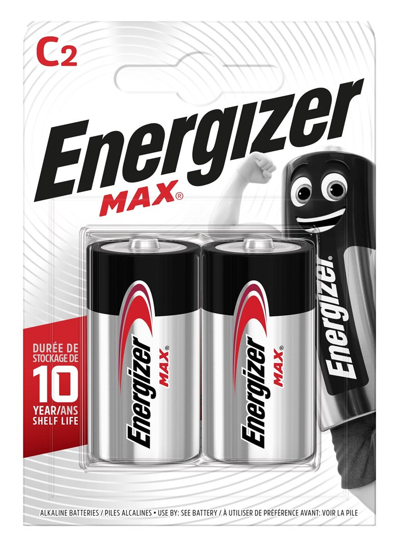 ENERGIZER BATTERY MAX C LR14. 2 pcs. ECO package
