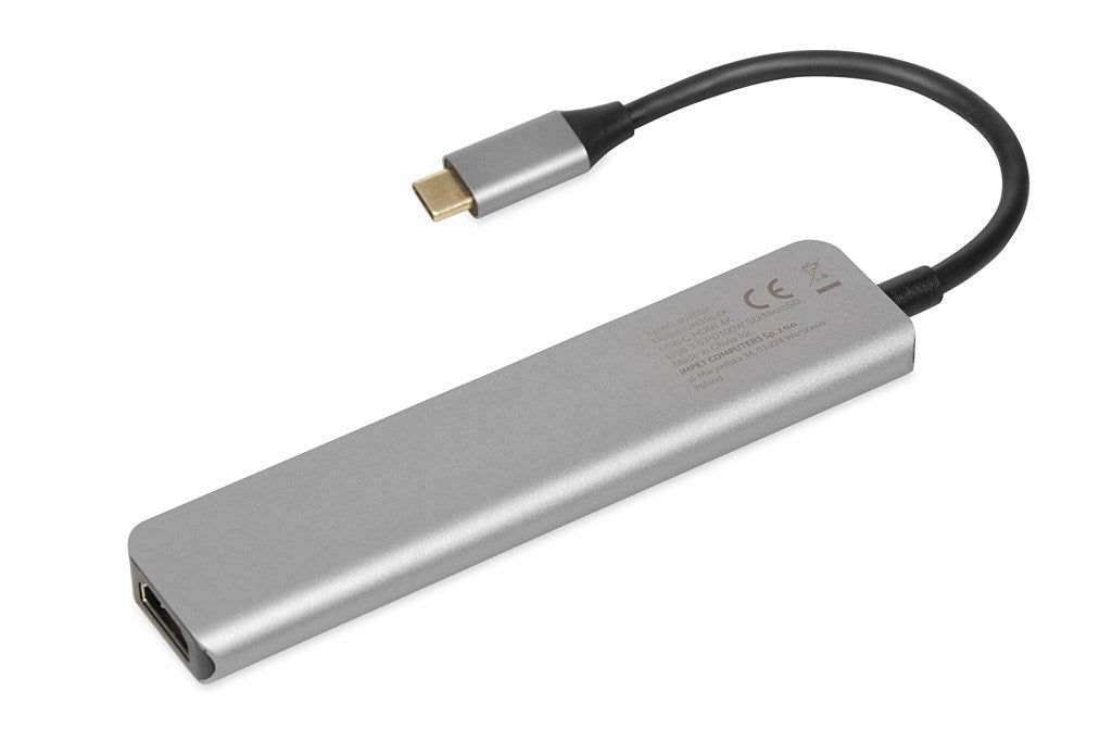 iBox IUH3SL4K interface hub USB Type-C 5000 Mbit/s Silver