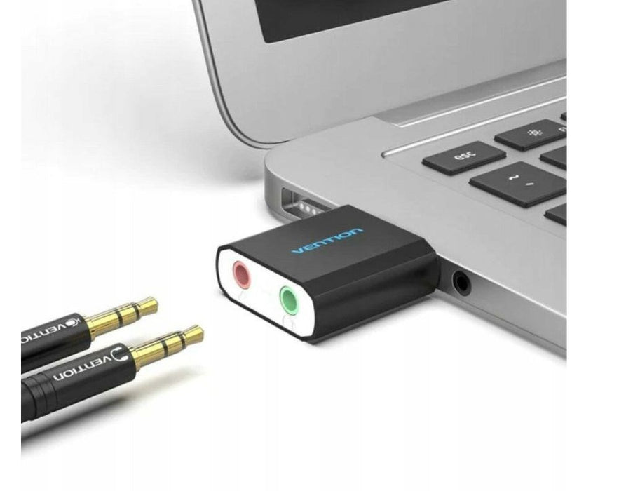 Vention USB External Sound Card Black Metal Type