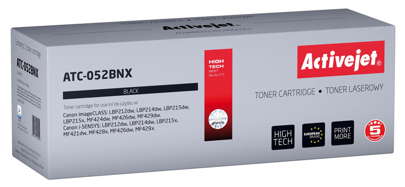 Activejet ATC-052BNX toner (replacement for Canon CRG 052H XL; Supreme; 9200 pages; black)