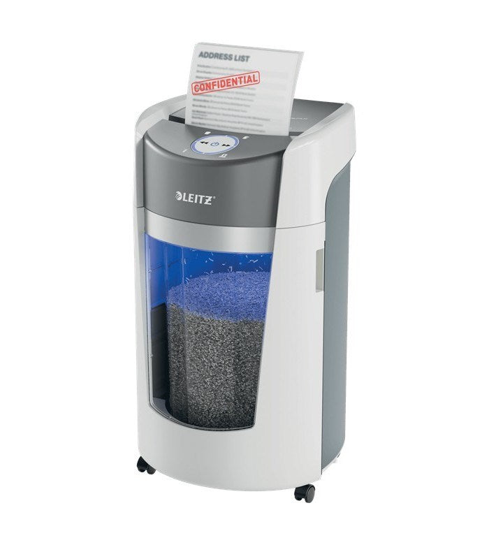 LEITZ Shredder IQ OptiMax Office 550, 35 L, P-5, 2x15 shreds, Automatic Start/Stop, Reverse function, Rotating container - 33% larger capacity for shr