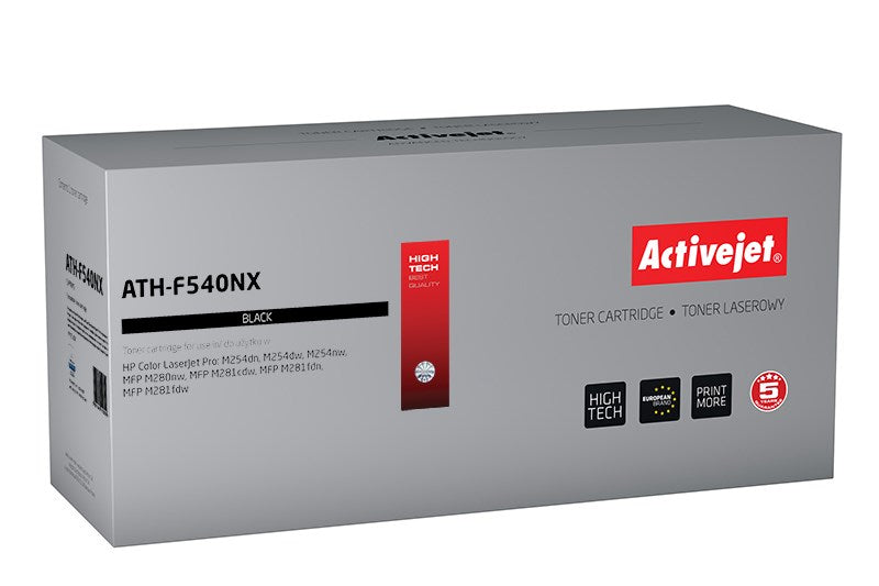 Activejet ATH-F540NX Toner (Ersatz für HP 203X HP203X CF540X CRG 054H CRG054H; Supreme; 3200 Seiten; schwarz)