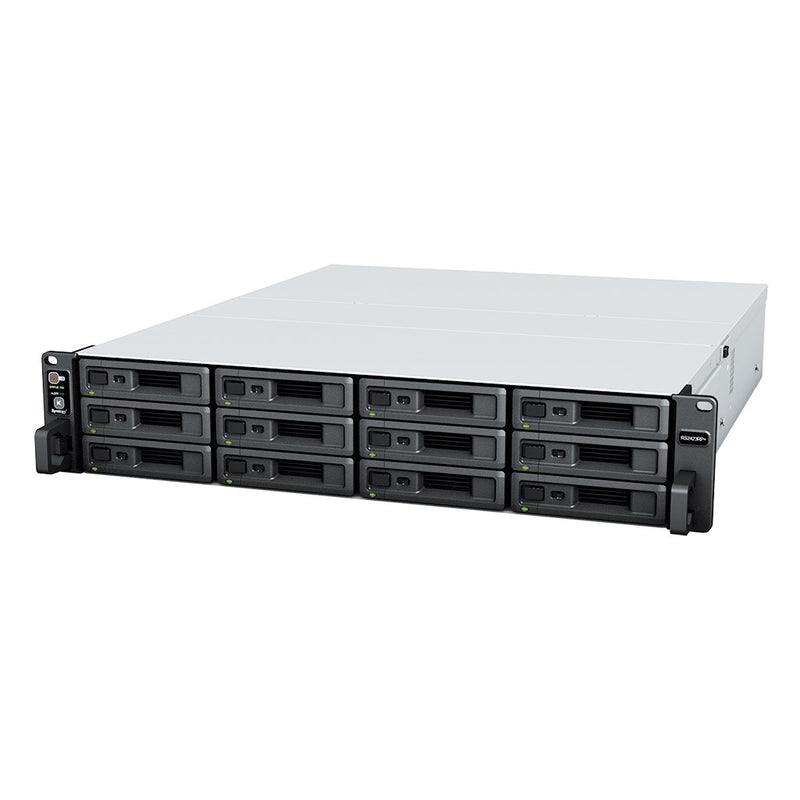 Synology RackStation RS2423RP+ NAS/storage server Rack (2U) Ryzen Embedded V1780B 8 GB DDR4 0 TB DiskStation Manager Black, Grey