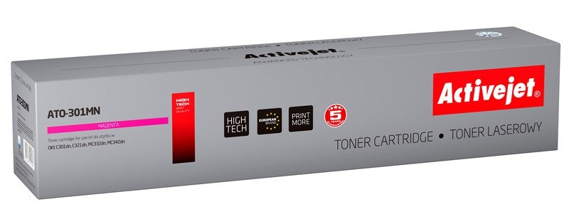 Activejet ATO-301MN Toner für OKI Drucker; OKI 44973534 Ersatz; Supreme; 1500 Seiten; Magenta
