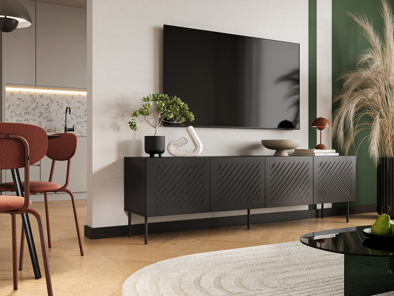 Cama RTV cabinet SIENA 200x40x60 mat black