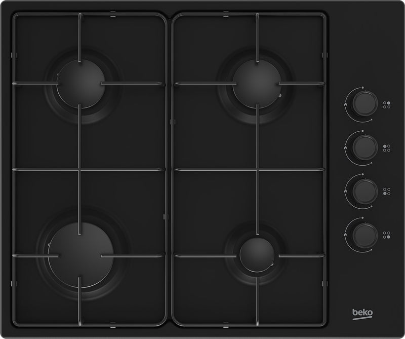 Beko HIBG64120SB Kochfeld Schwarz Eingebaut 60 cm Gas 4 Zone(n)