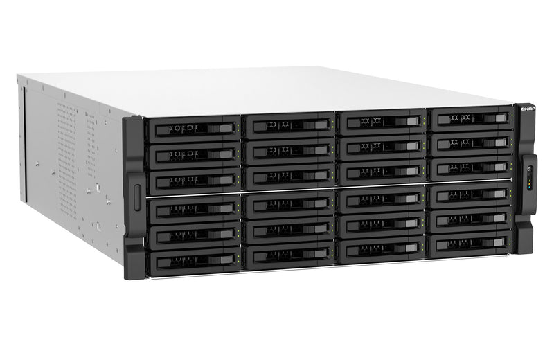 30-Bay 4U rackmount NAS Intel Xeon E-2378 8 cores / 16 threads 2.6 GHz processor (boost up to 4.8 GHz) 64 GB ECC DDR4 24 x 2.5in/3.5in SATA 6Gbps HDD/