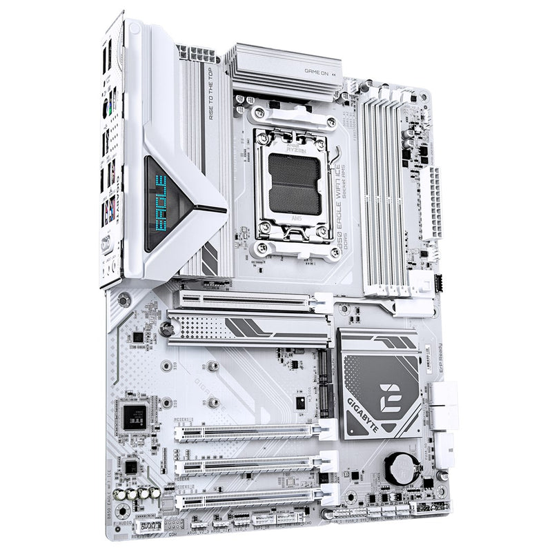 GIGABYTE B850 EAGLE WIFI7 ICE Motherboard - AMD Ryzen 9000 Series CPUs, 8+2+2 Phases Digital VRM, up to 8200MHz DDR5 (OC), 1xPCIe 5.0 + 2xPCIe 4.0 M.2