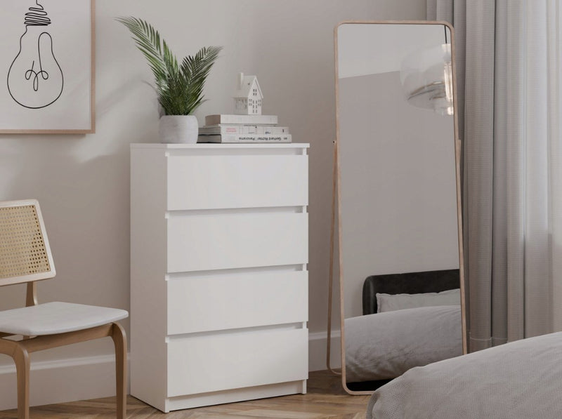 M4/60 MALWA CHEST OF DRAWERS 4 DRAWERS WHITE