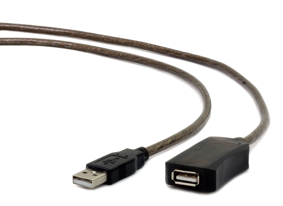 Gembird USB A/USB A M/F 5m USB cable USB 2.0 Black
