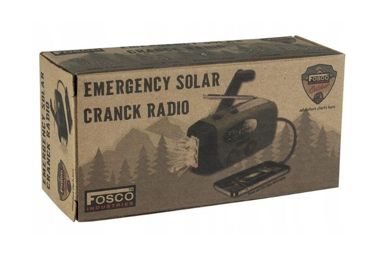 Fosco Outdoormen Edit emergency radio. Solar-Dynamo