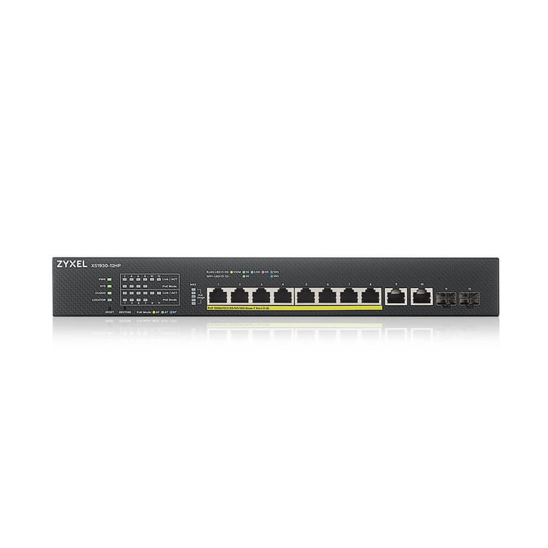 Zyxel XS1930-12HP-ZZ0101F Netzwerk-Switch Managed L3 10G Ethernet (100/1000/10000) Power over Ethernet (PoE) Schwarz