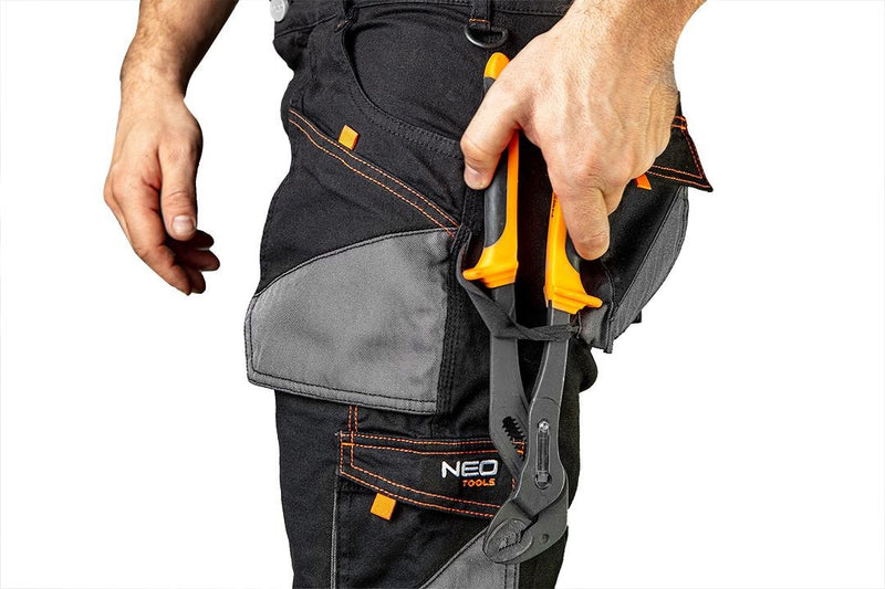 NEO TOOLS HD Slim work trousers with belt 81-238, size XS/46