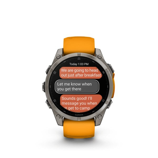 Garmin fenix 8 3.56 cm (1.4") AMOLED 47 mm Digital 454 x 454 pixels Touchscreen Graphite Wi-Fi GPS (satellite)