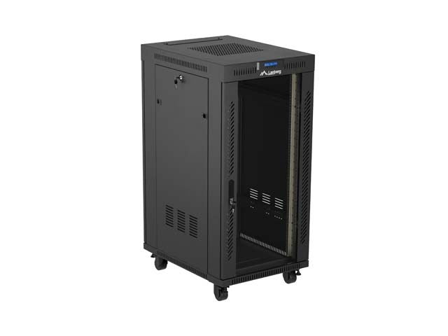 Lanberg FF01-6824-12BL rack cabinet 24U Freestanding rack Black