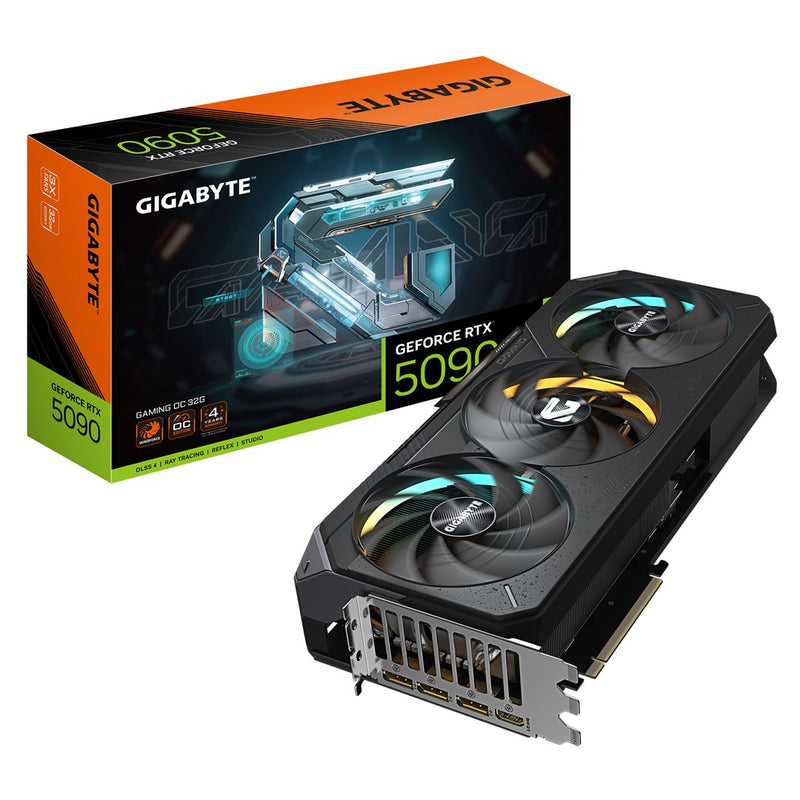 GIGABYTE GeForce RTX 5090 GAMING OC 32G Graphics Card - 32GB GDDR7, 512bit, PCI-E 5.0, 2550MHz Core Clock, 3 x DP 2.1b, 1 x HDMI 2.1b, NVIDIA DLSS 4,