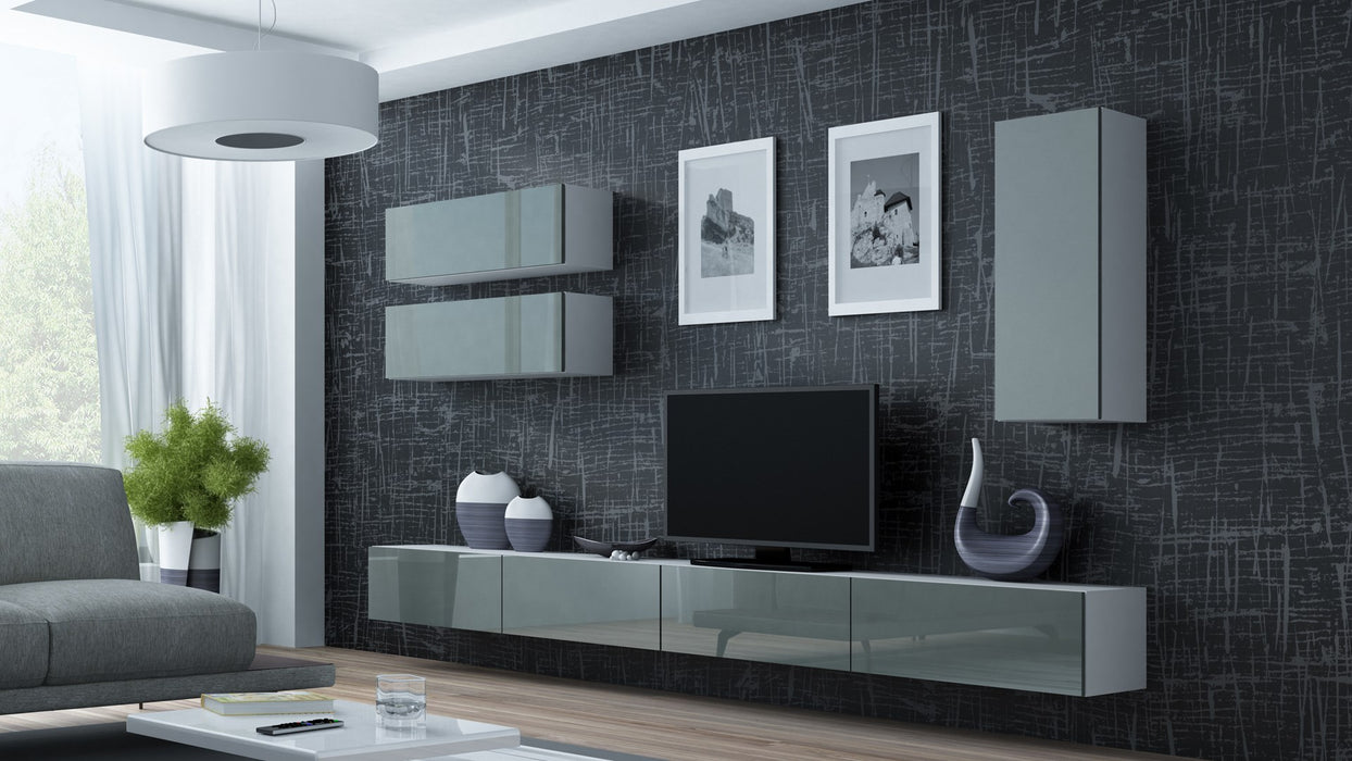 Cama Living room cabinet set VIGO 13 white/grey gloss