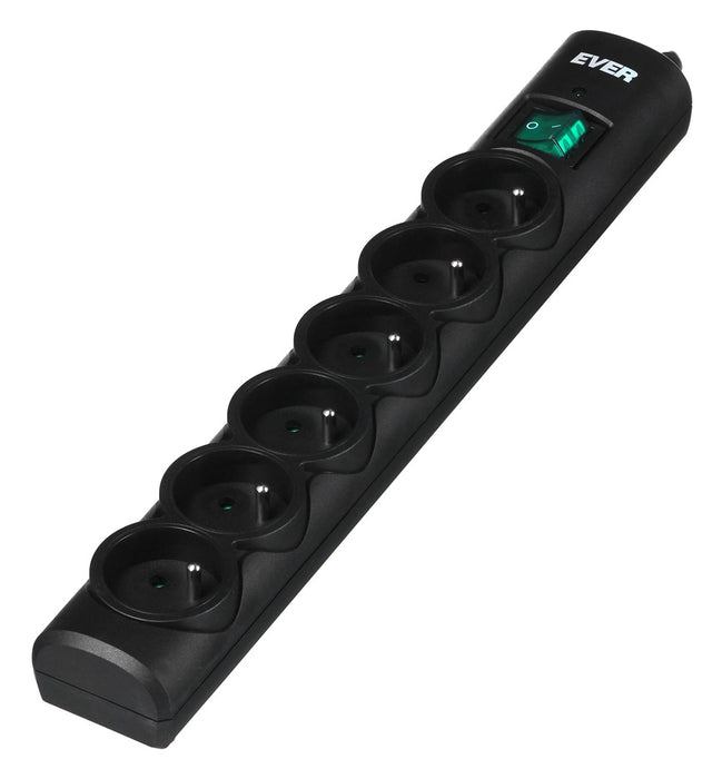 Ever OPTIMA surge protector 1.5 m (6 x UTE; 10 A; black) (T/LZ08-OPT015/0000)