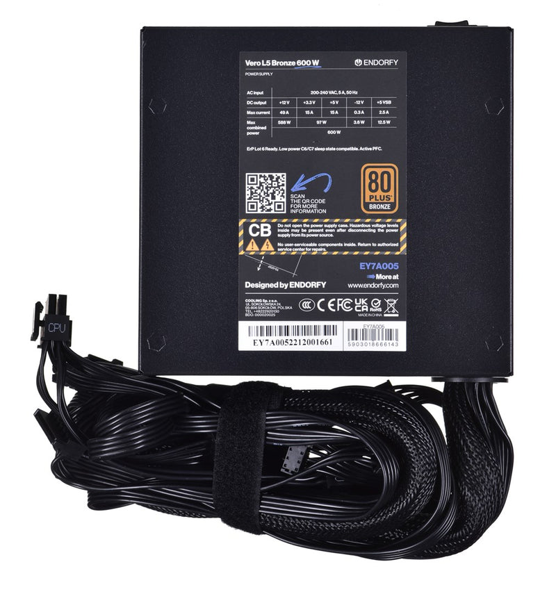 600W Endorfy Vero L5 Netzteil ATX (Bronze) schwarz