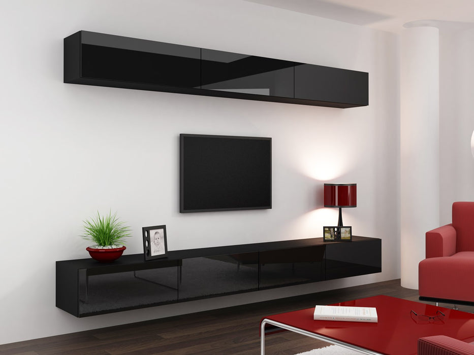 Cama Living room cabinet set VIGO 13 black/black gloss