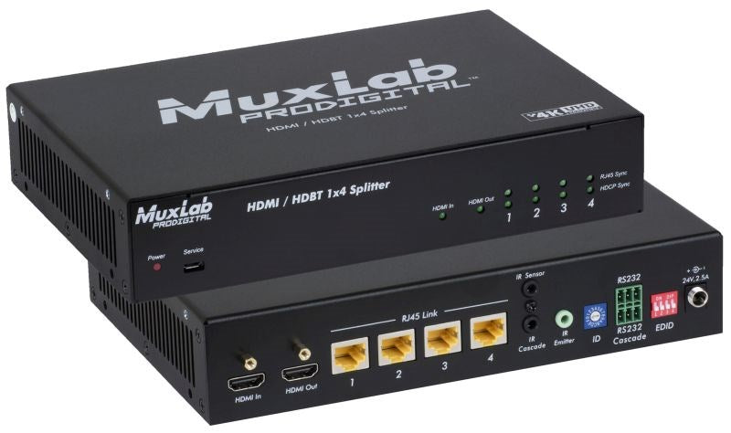 MUXLAB Splitter HDMI/HDBT 1x4, UHD-4K