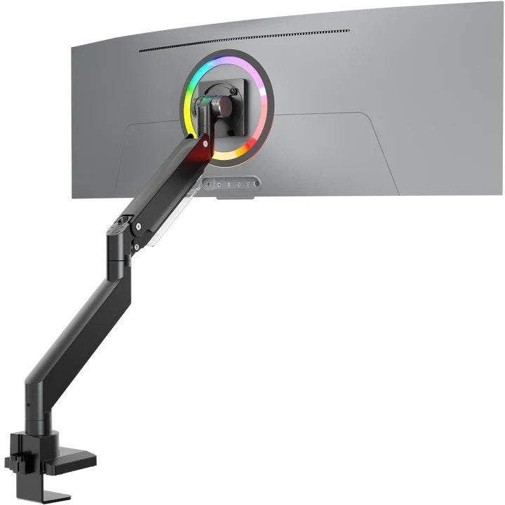 ONKRON G130-B Swivel and tilt desk mount for 17‘-57’ monitors, max. 27 kg, with rotation, black
