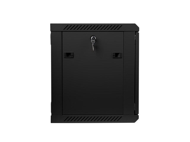 Lanberg 19'' wall-mounted installation cabinet 9U 600x450mm black (glass door)
