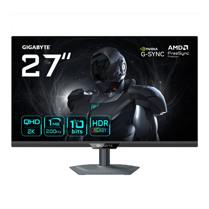 GIGABYTE G27Q2 27” 2K QHD Gaming Monitor - 2560 x 1440, 200Hz, 1ms, 350 cd/m2, G-Sync Compatible, FreeSync Premium, HDR10, HDMI 2.0, Displayport 1.4