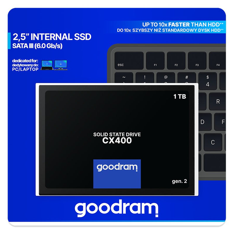Goodram CX400 gen.2 2,5" 1024 Go Serial ATA III 3D TLC NAND
