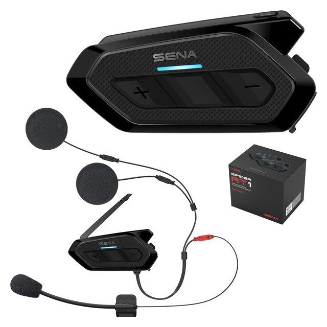 Sena SPIDER RT1 Motorcycle Intercom for 2 Mesh Helmets – Dual Pack