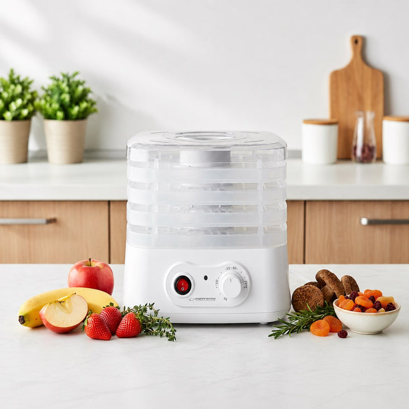 Esperanza EKD004 Food dehydrator,Transparent,White 250 W