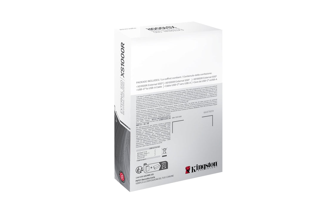 Kingston Technology 1TB XS1000 Red External USB 3.2 Gen 2 Portable Solid State Drive