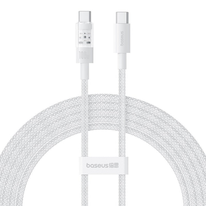 Baseus Gem USB C to USB C fast charging cable 2 m 100 W White