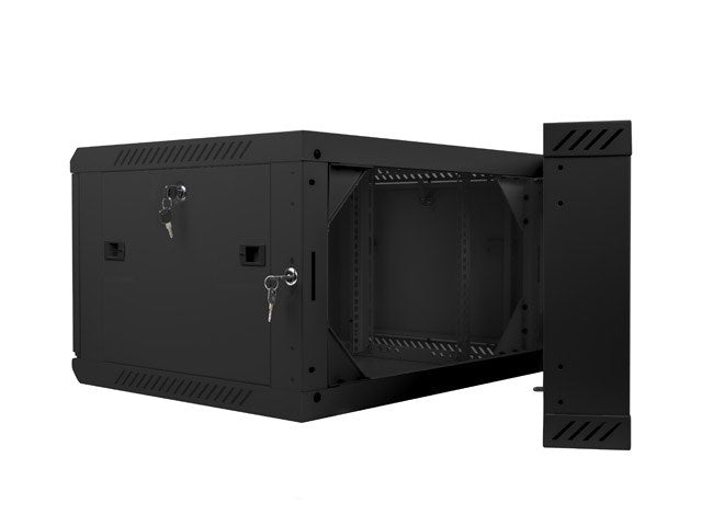 Lanberg WF02-6606-10B rack cabinet 6U Wall mounted rack Black