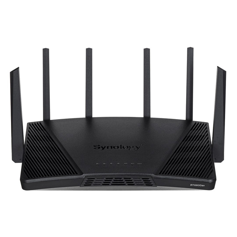 Synology RT6600AX - Wireless router 4-port switch - 1GbE, 2.5GbE - WAN ports: 2 - Wi-Fi 6 - Tri-Band