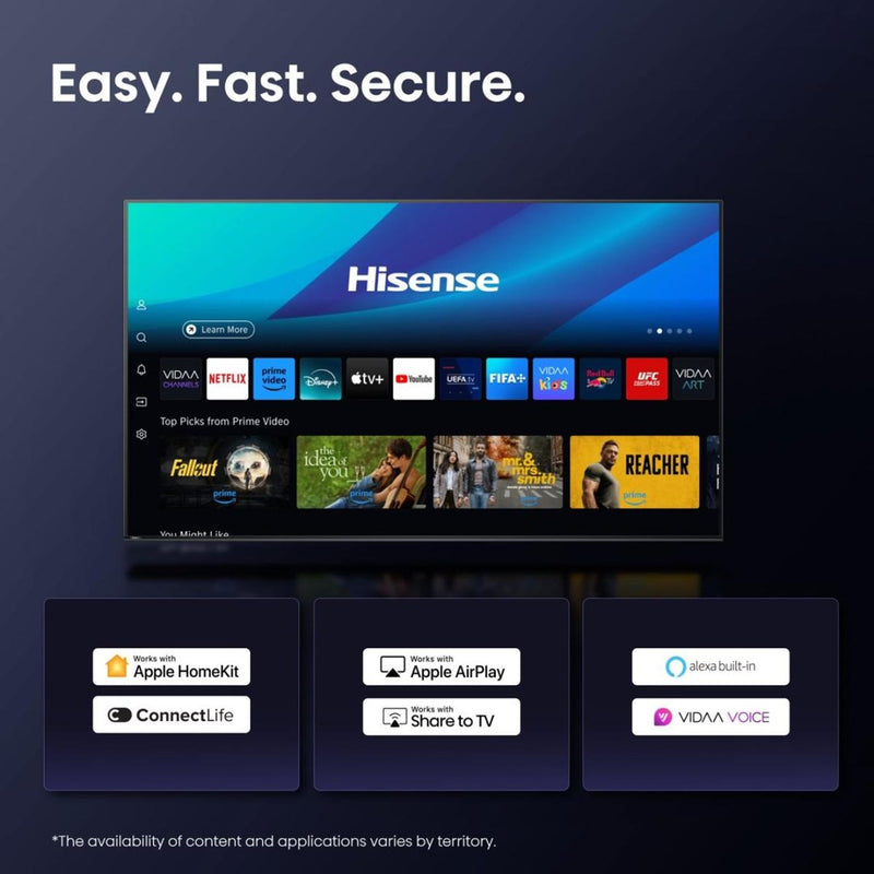 Hisense 55E8Q 139.7 cm (55") 4K Ultra HD Smart TV Wi-Fi Black, Grey 600 cd/m2