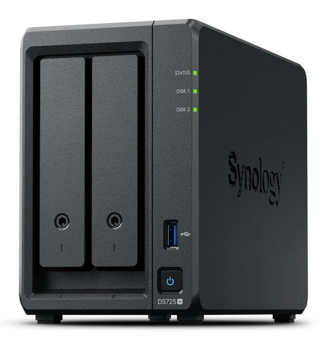 Synology DiskStation DS725+ NAS/storage server Ryzen Embedded R1600 4 GB DDR4 0 TB Black