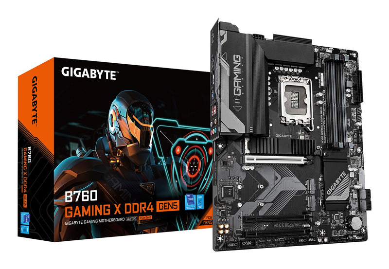 GIGABYTE B760 GAMING X DDR4 GEN5 Motherboard - Supports 14th Gen. Intel Core CPUs, 8+1+1 phases VRM, up to 5333MHz DDR4 (OC), 3xPCIe 4.0 M.2, 2.5GbE L