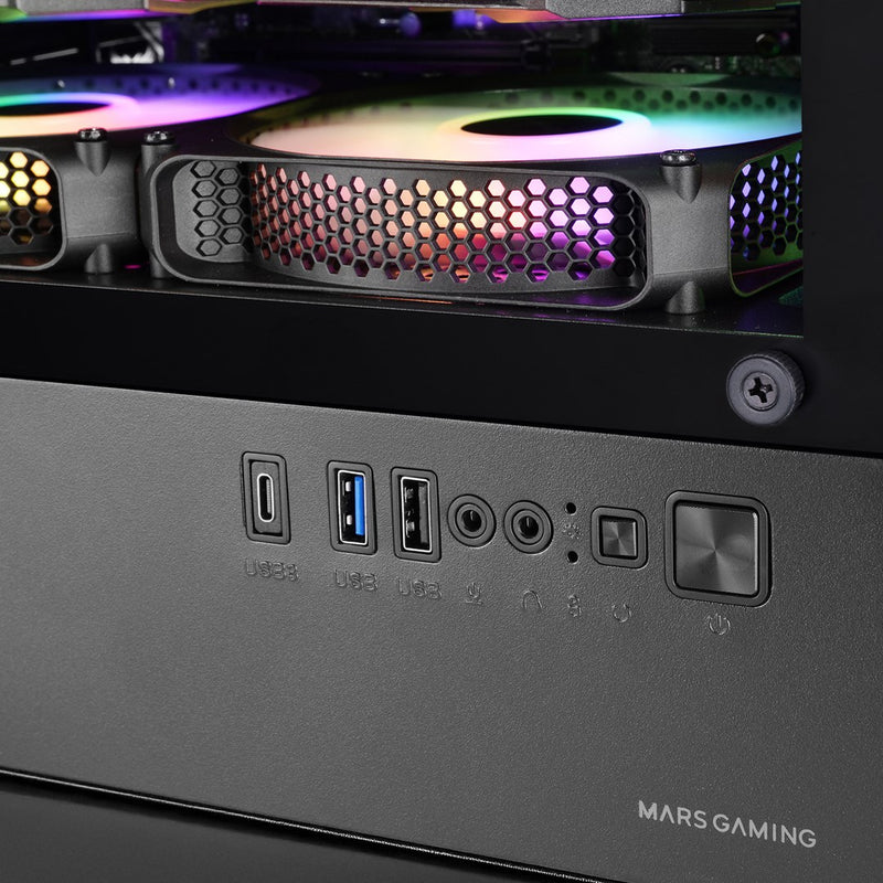 Mars Gaming MCQUANTUM computer case Midi Tower Black