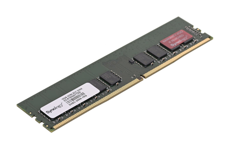 Synology - DDR4 - module - 16 GB - DIMM 288-pin - 2666 MT/s / PC4-21300 - 1.2 V - unbuffered - ECC - for Synology SA3200, RackStation RS1619, RS2418,