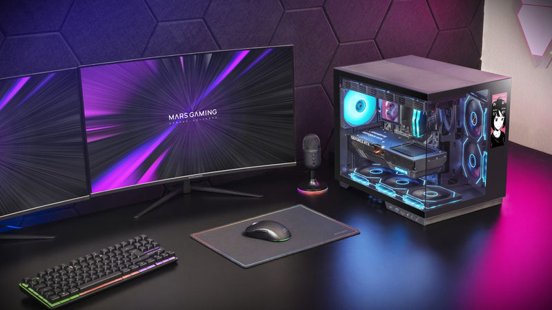Mars Gaming MCMIRAGE computer case Midi Tower Black
