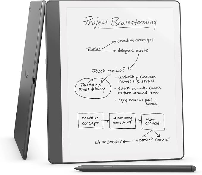 Czytnik Ebook New Kindle Scribe - 2024 release 10.2  glare-free 16GB Wi-Fi (Without Lockscreen Ads) with Premium Pen Tungsten + ?adowarka 20W USB-C/US